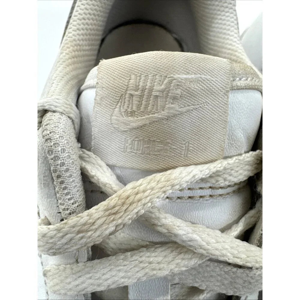 Nike Air Force 1 Shoes Youth Boys 3 Y White Leather Athletic Sneakers School Gym